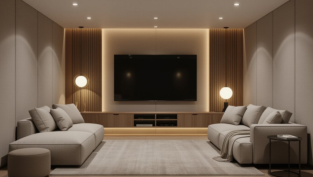 acoustic relaxing tv room