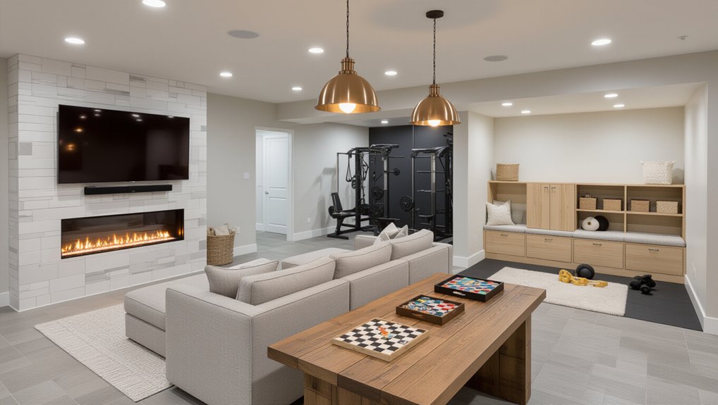 basement for family activities