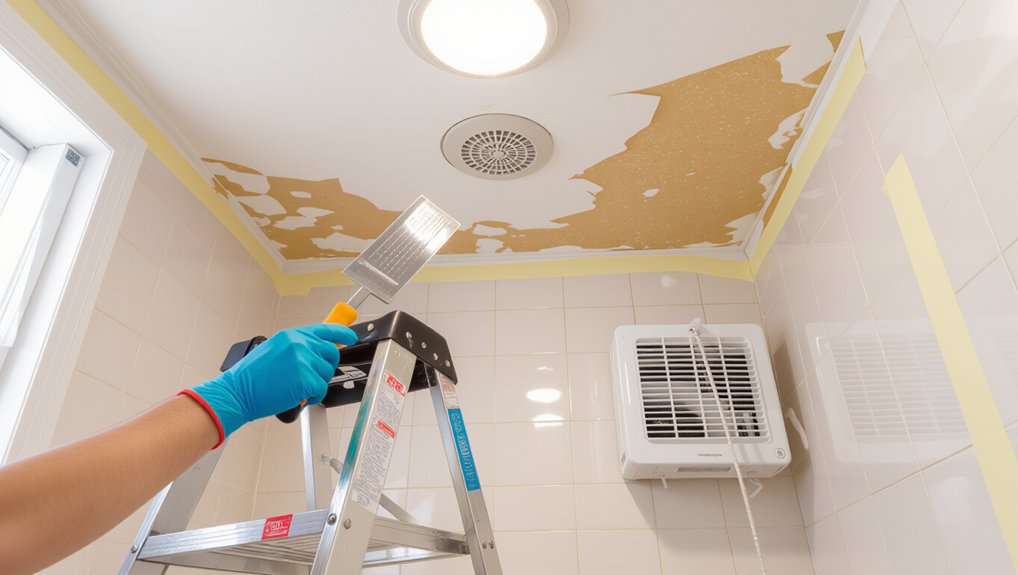 bathroom paint peeling repair