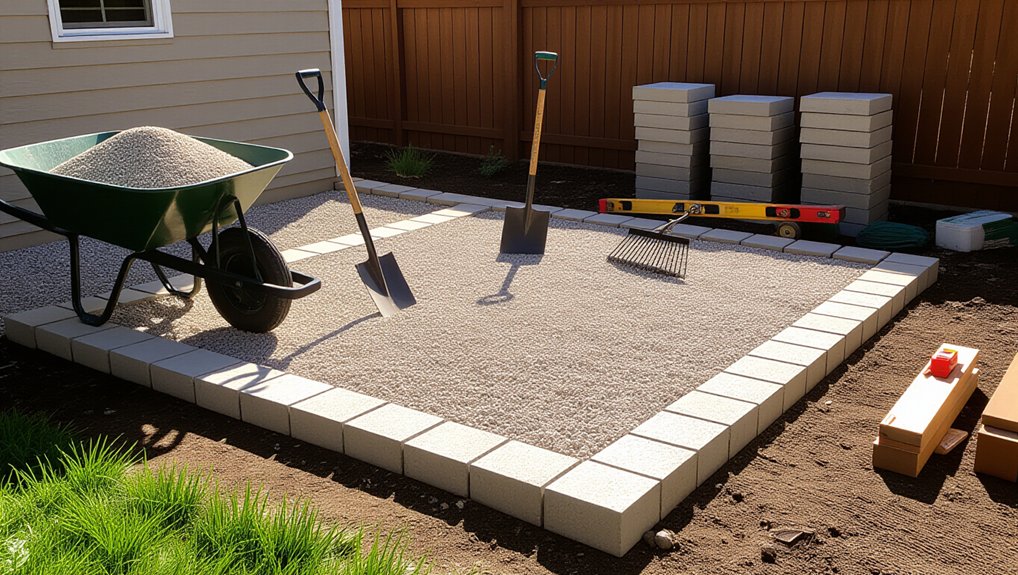 build a gravel patio