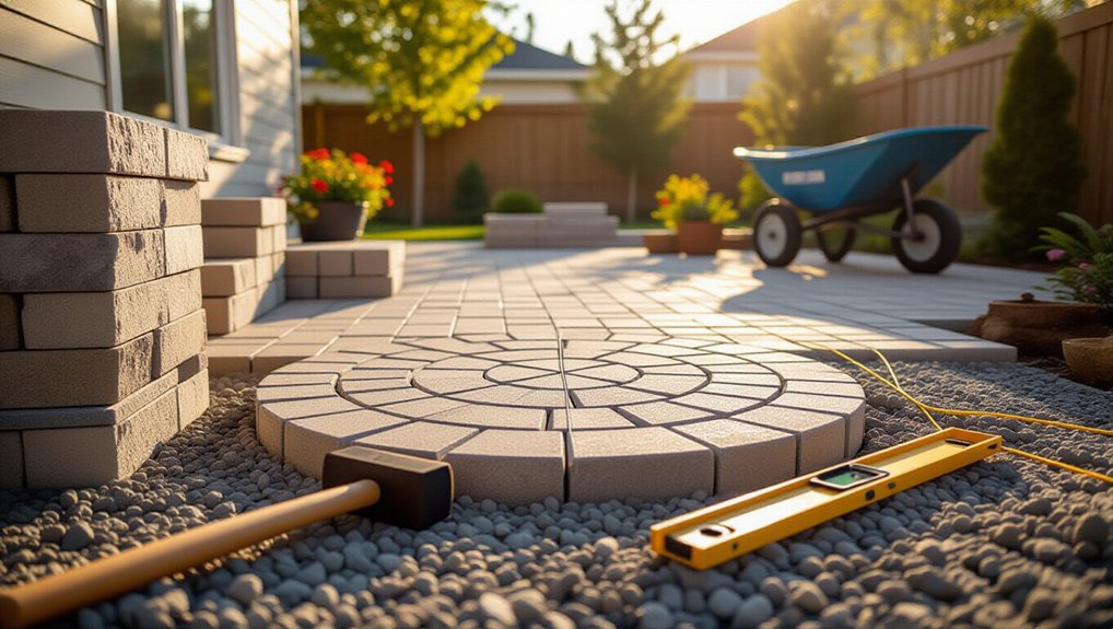 building a paver focal point