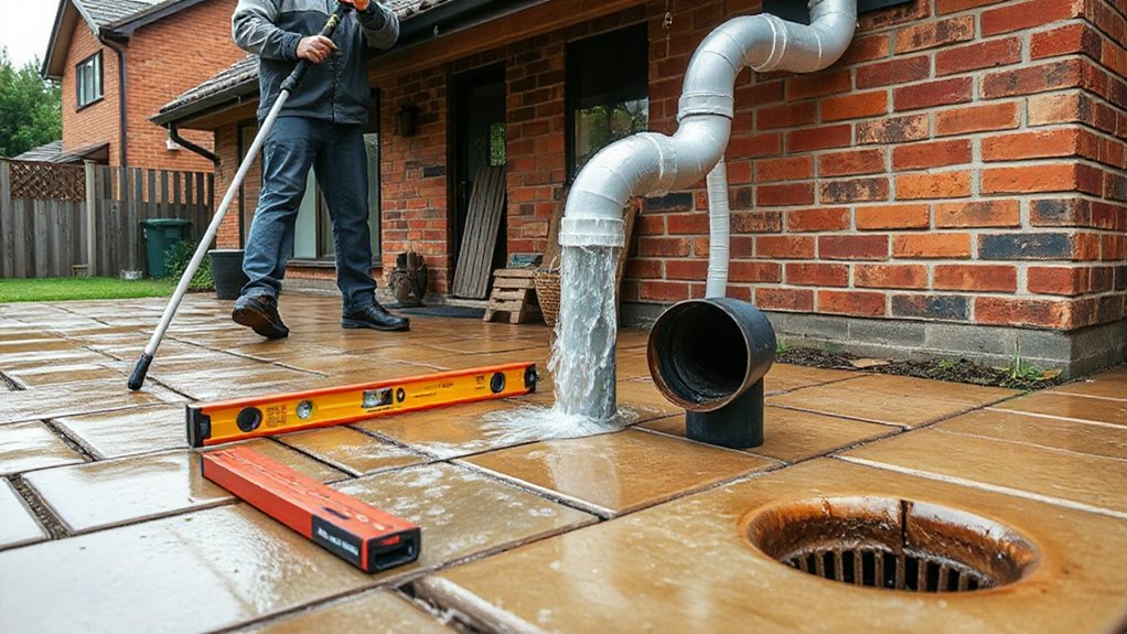 check slope and outlet