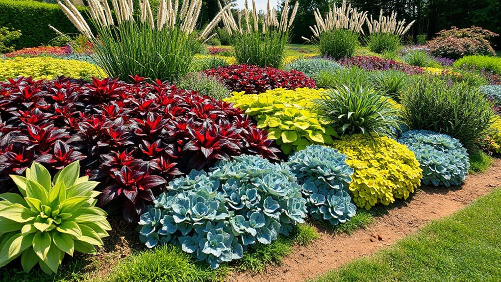 colorful perennial foliage accents