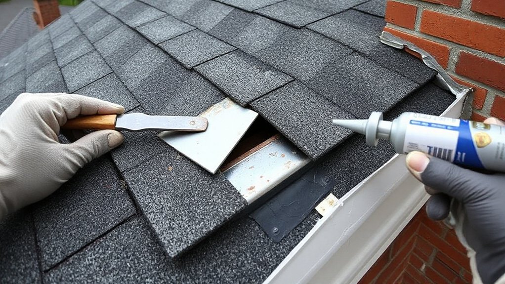 common roof flashing gaps