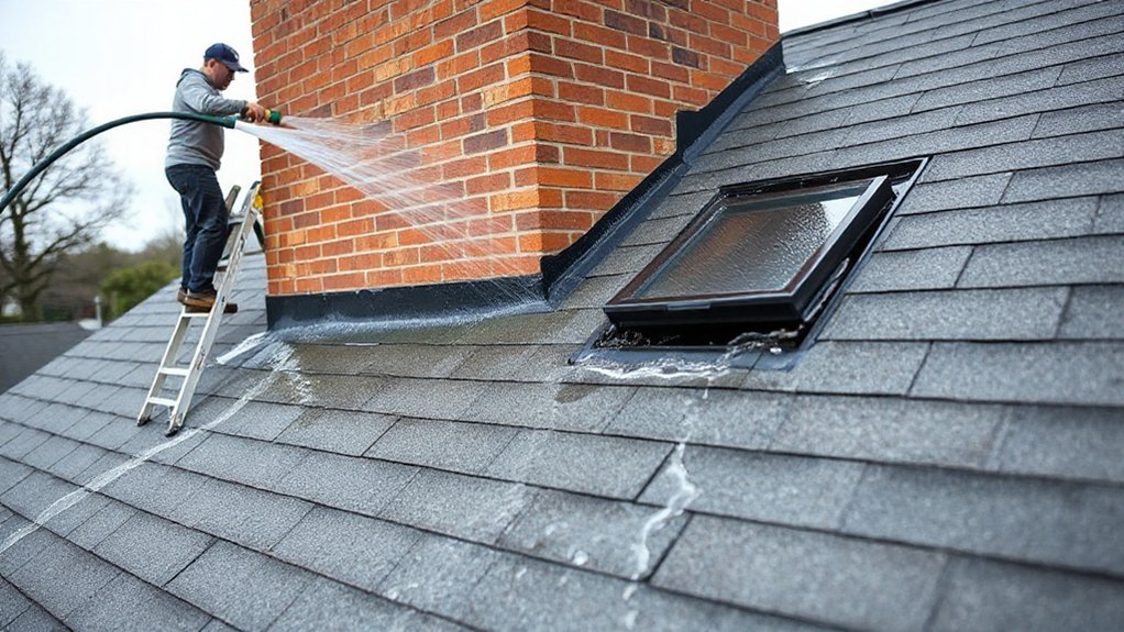 controlled roof leak testing