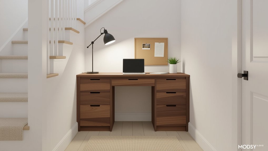 converting hallway into office