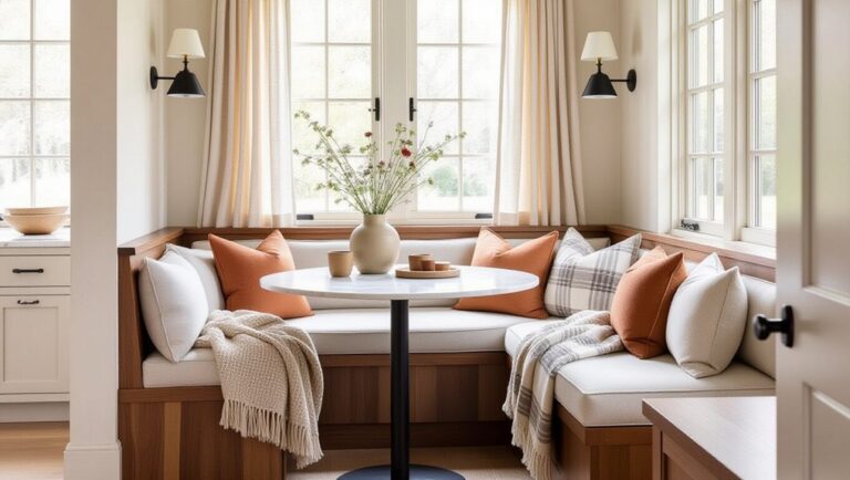 cozy breakfast nook seating