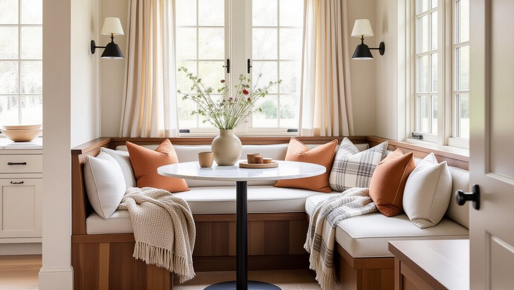 cozy breakfast nook seating