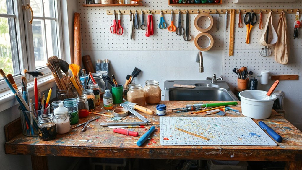 dedicated messy craft zone