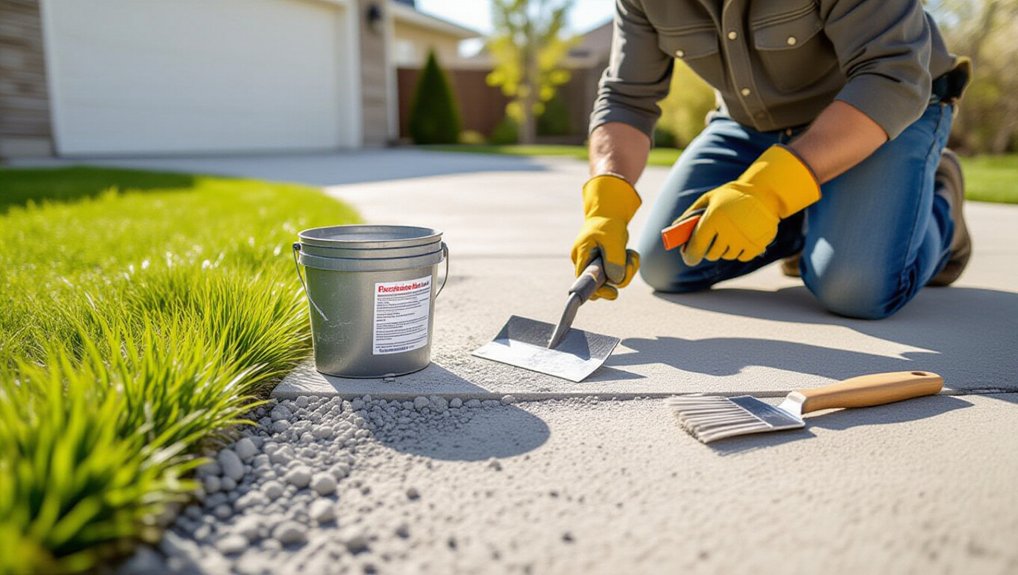 diy cracked driveway repair