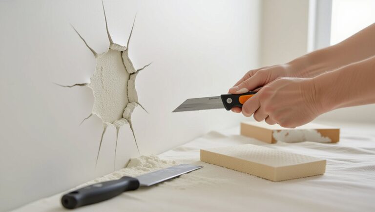 fixing impact damaged drywall