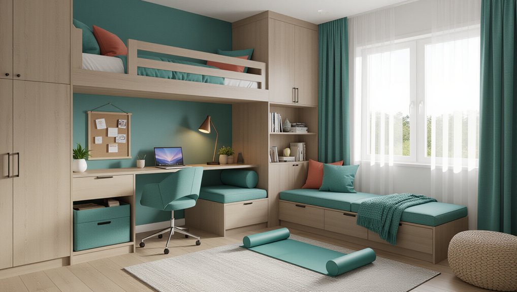 flexible teen bedroom zones