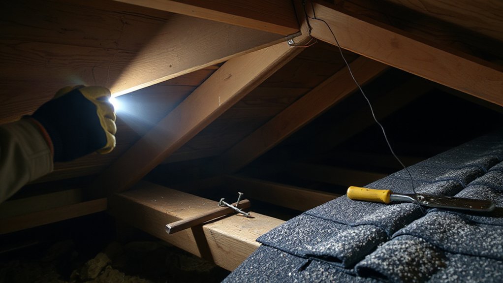 inspect attic for leaks