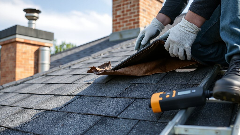inspect shingles and underlayment