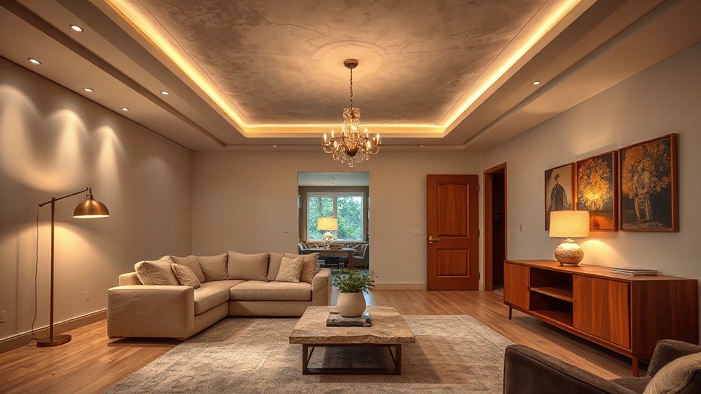 layered lighting enhances ambiance
