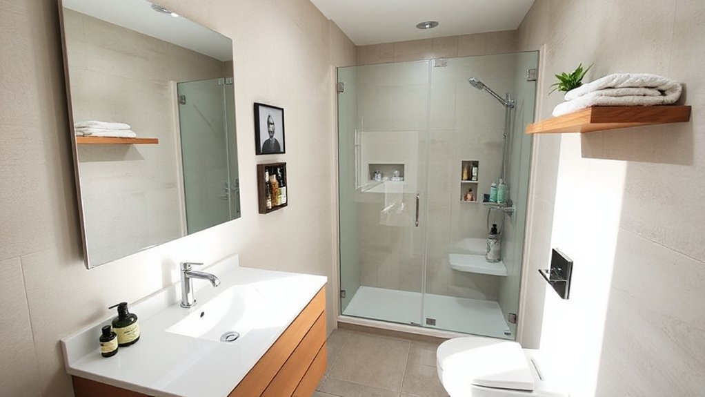 maximize small bathroom space
