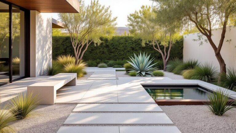 minimalist hardscaping garden design