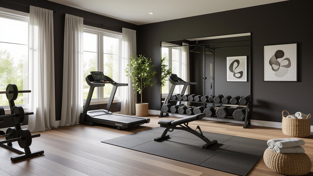 motivating home gym interior