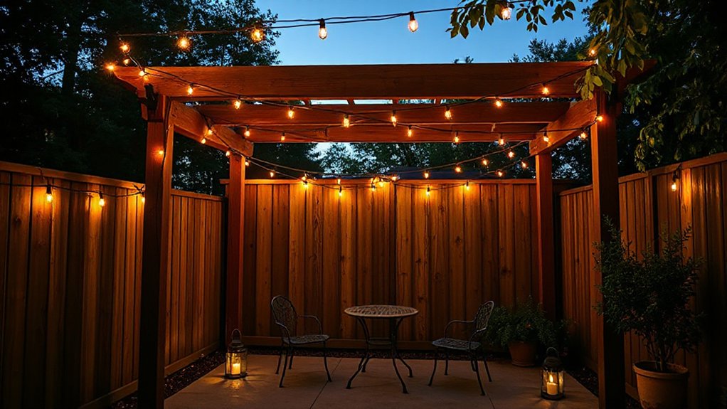 no wiring outdoor string lighting