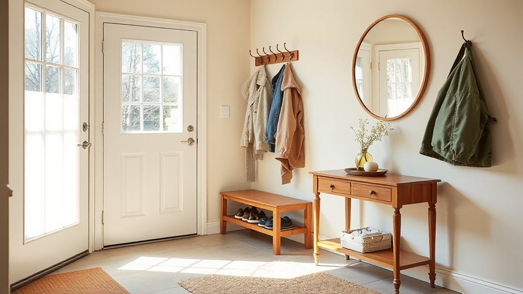 organize entryway with zones