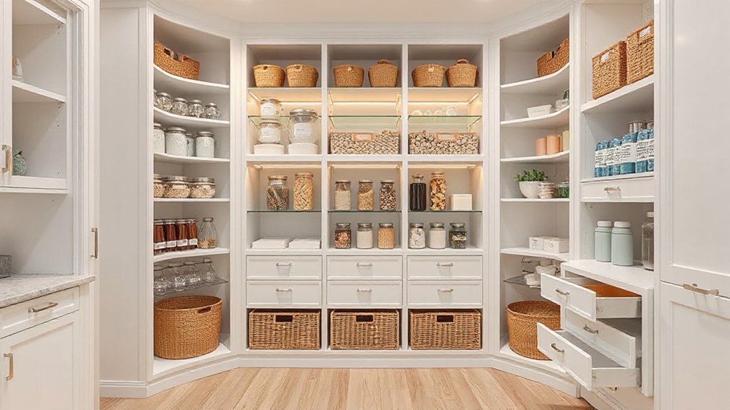 organized colorful pantry labels