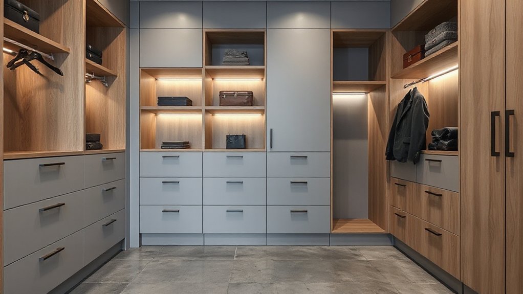 organized customizable closet zones