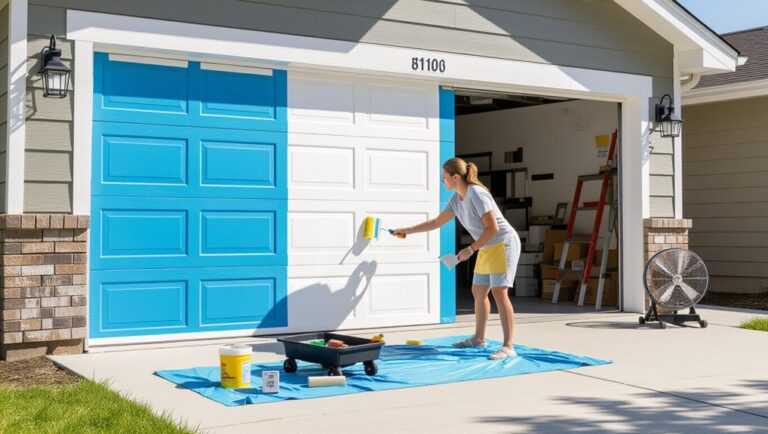 painting garage door hot weather