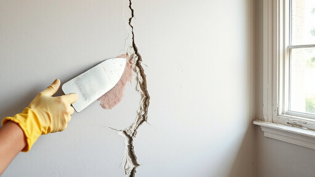 prepare crack for repair