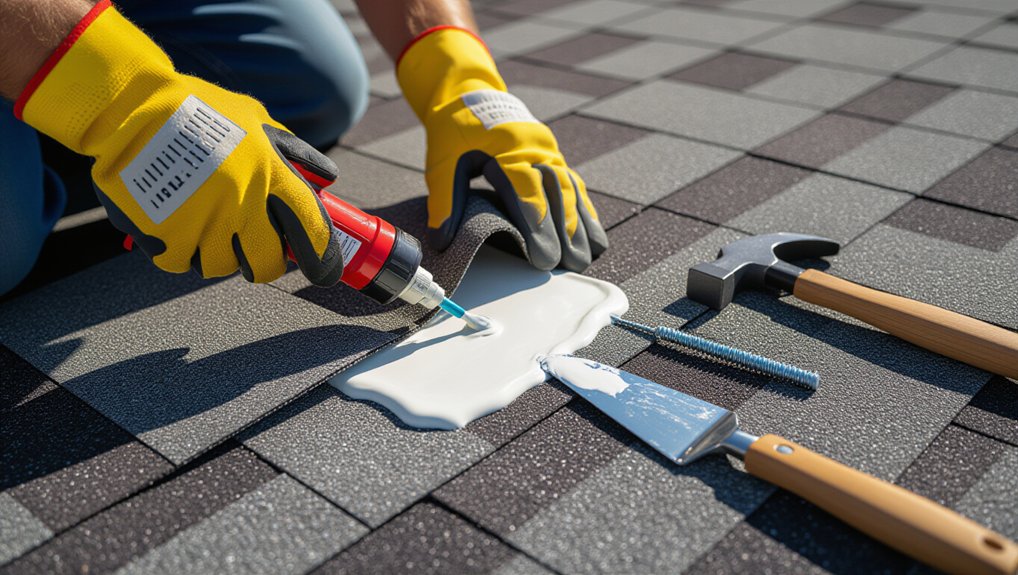 reinforcing curled shingles securely