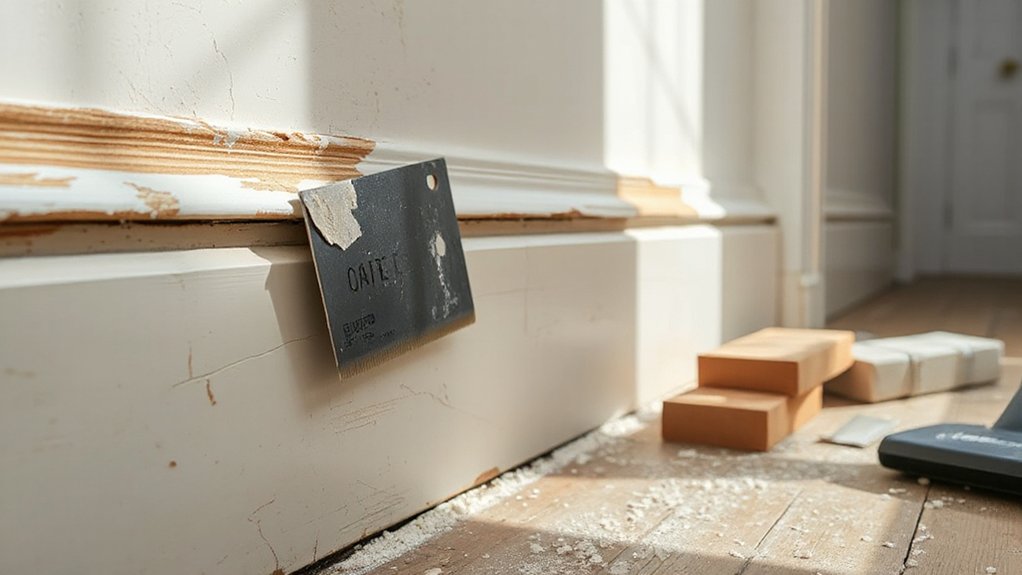 remove loose paint carefully