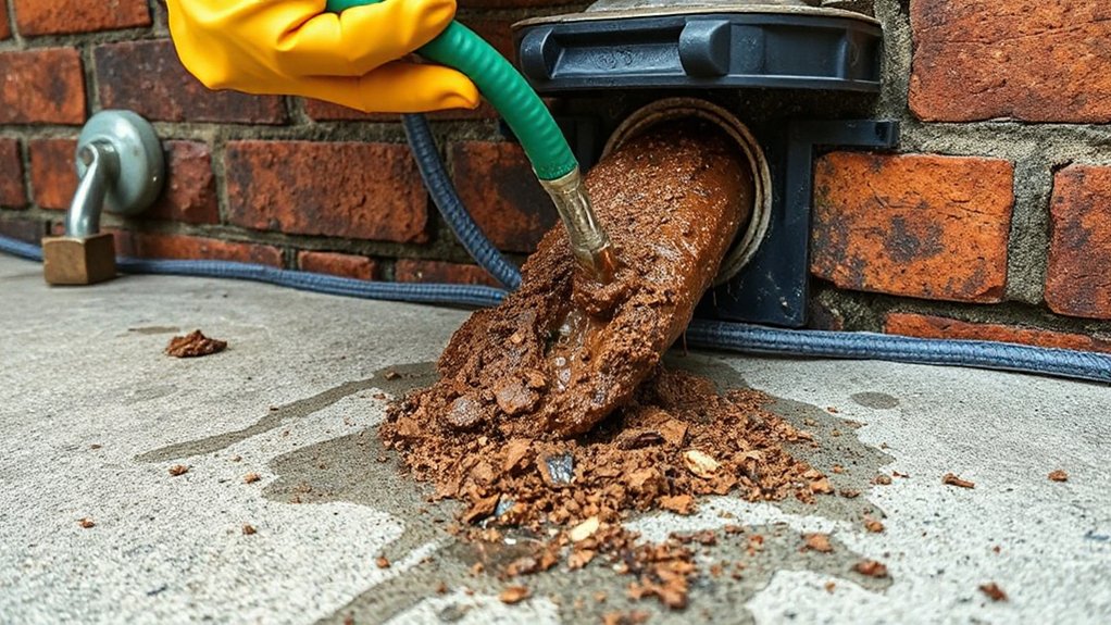 remove roof debris blockage