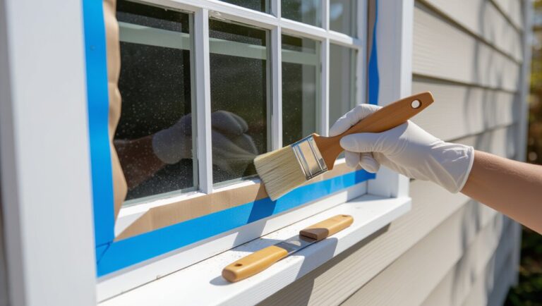 repainting window frames without glass