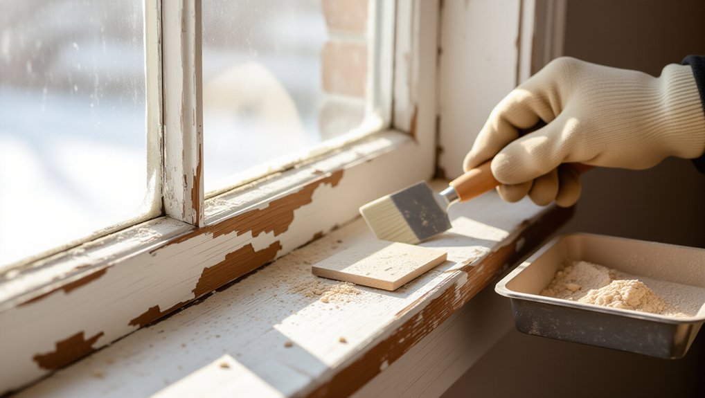 repairing peeling window sills