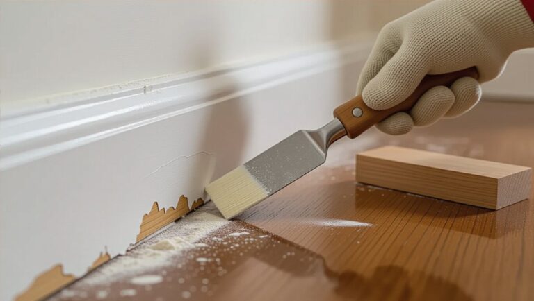 repairing worn skirting boards