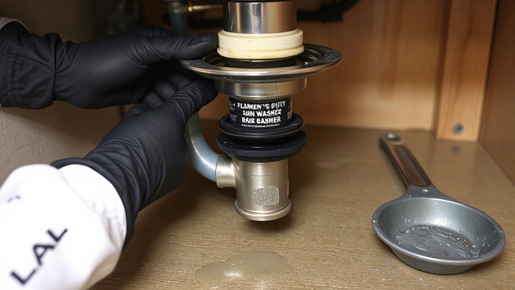 reseal sink basket properly