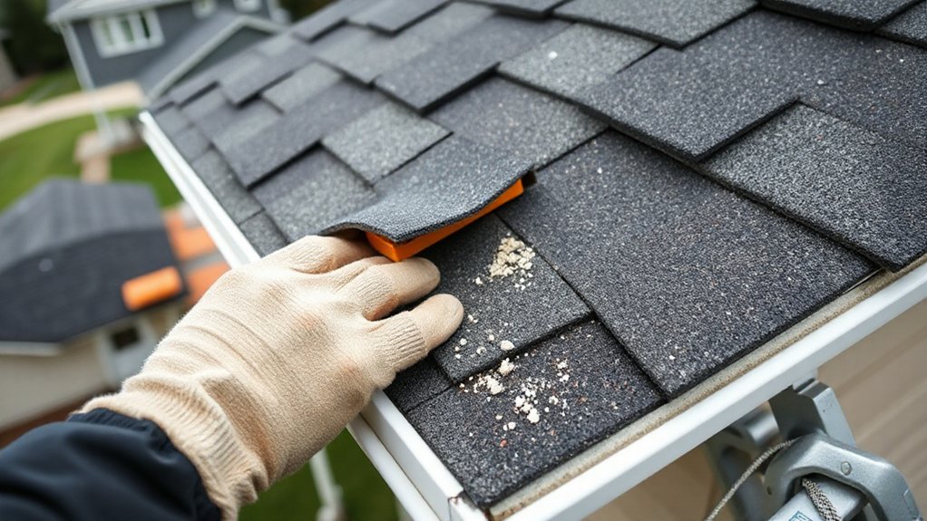 Fixing Loose Asphalt Shingles After High Winds damage assessment