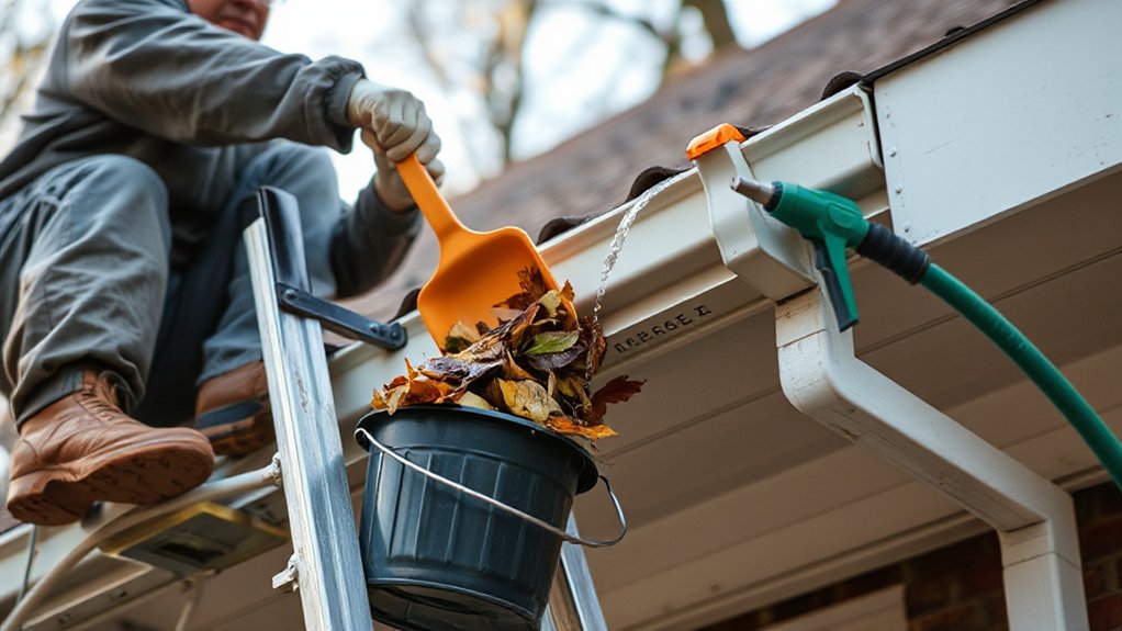 safe gutter cleaning procedure