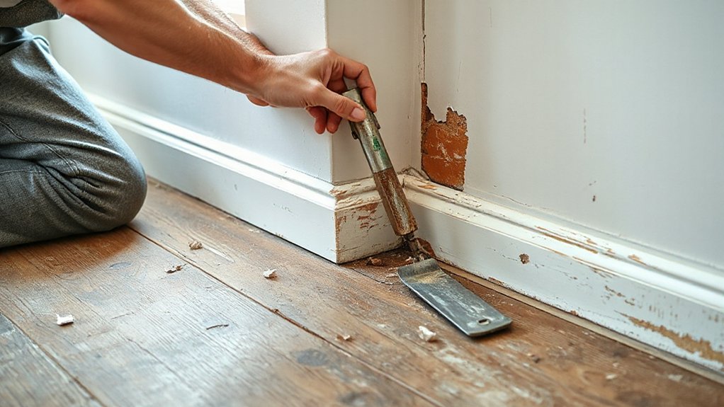 seal gaps with caulk