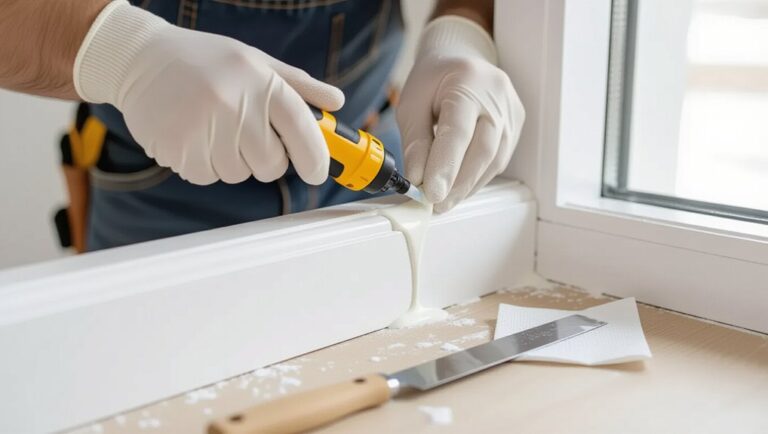 sealing window frame cracks