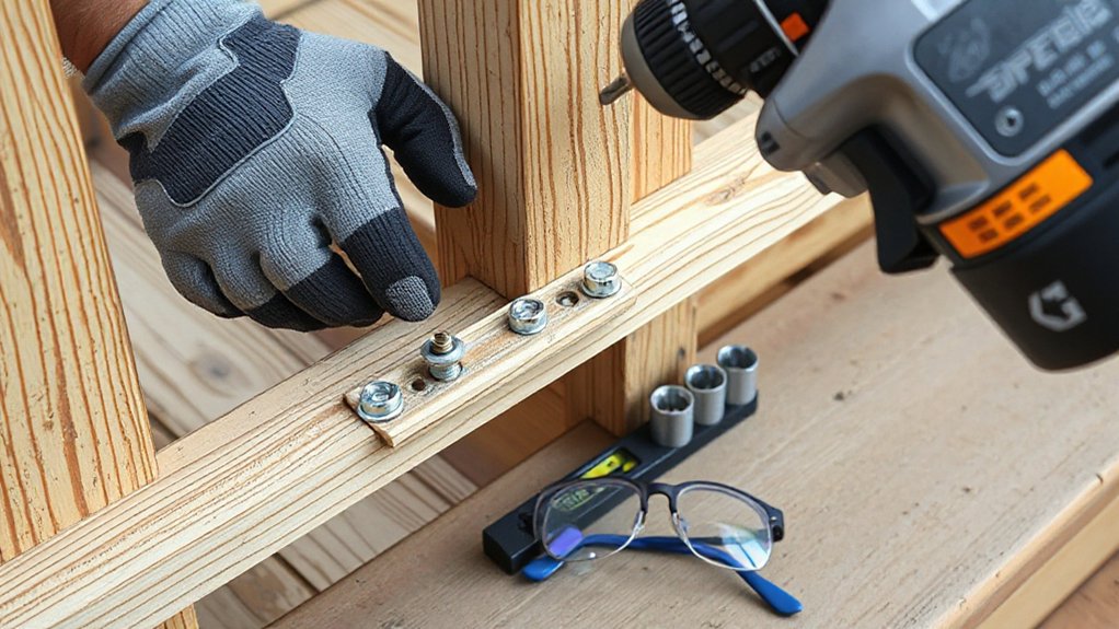 secure and tighten fasteners
