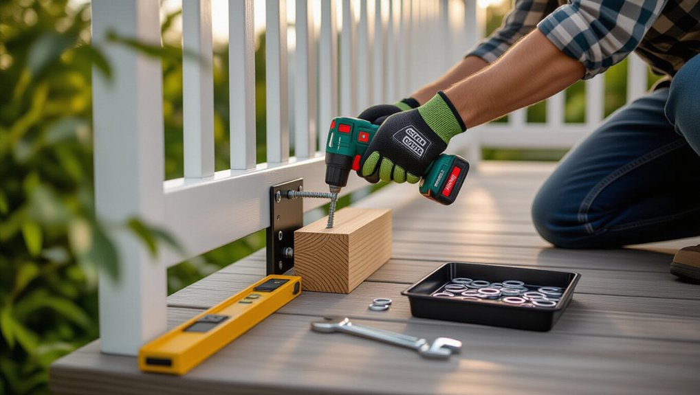 secure outdoor handrails