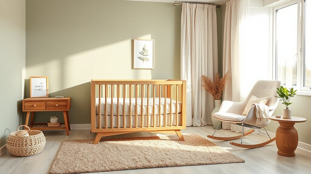 soothing low saturation nursery colors